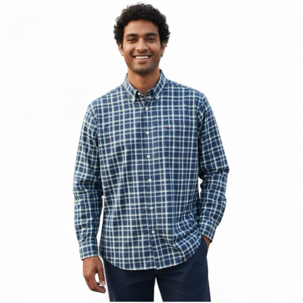 Jos A Banks Shirt button down Traveler plaid dress shirt.